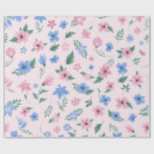 Blumenmuster Geschenkpapier (Flach)
