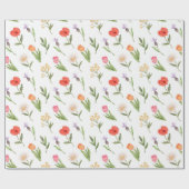 Blumenmuster Geschenkpapier (Flach)