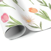 Blumenmuster Geschenkpapier (Rolleneckpunkt)
