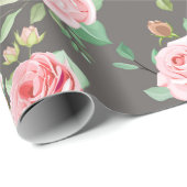 Blumenmuster Geschenkpapier (Rolleneckpunkt)