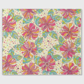 Blumenmuster Geschenkpapier (Flach)