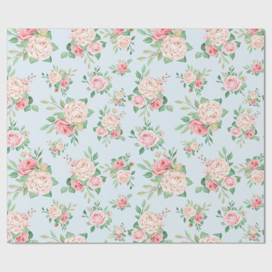 Blumenmuster Geschenkpapier (Flach)