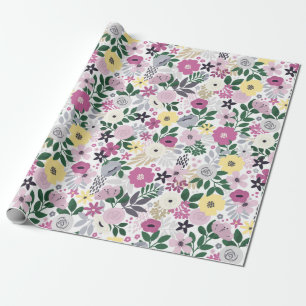 Blumenmuster Geschenkpapier