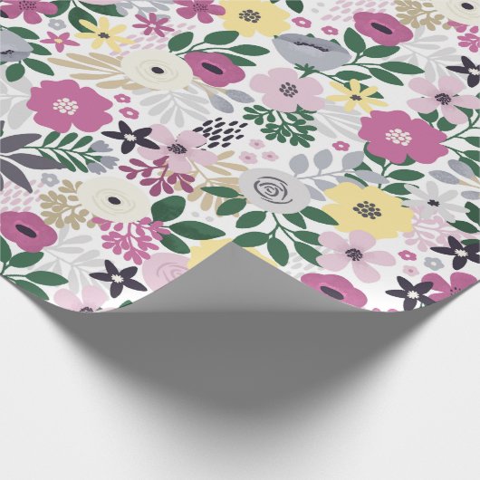 Blumenmuster Geschenkpapier (Ecke)