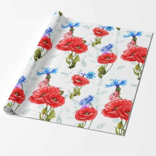 Blumenmuster Geschenkpapier (Ungerollt)