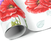 Blumenmuster Geschenkpapier (Rolleneckpunkt)