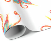 Blumenmuster Geschenkpapier (Rolleneckpunkt)