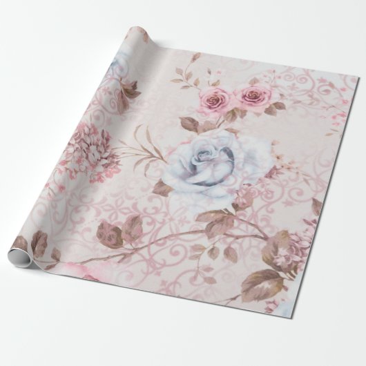 Blumenmuster Geschenkpapier (Ungerollt)