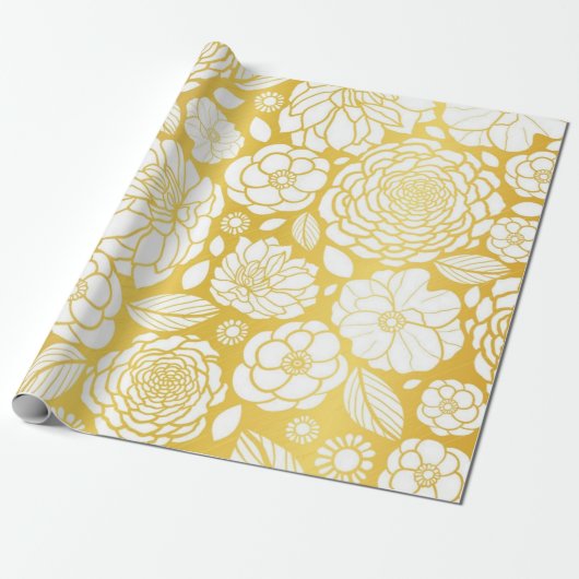 Blumenmuster Geschenkpapier (Ungerollt)
