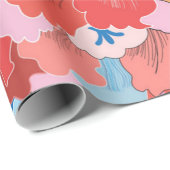 Blumenmuster Geschenkpapier (Rolleneckpunkt)