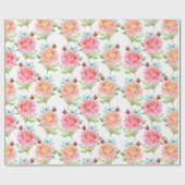 Blumenmuster Geschenkpapier (Flach)