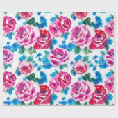 Blumenmuster Geschenkpapier (Flach)