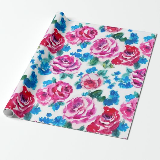 Blumenmuster Geschenkpapier (Ungerollt)