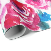 Blumenmuster Geschenkpapier (Rolleneckpunkt)