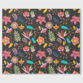 Blumenmuster Geschenkpapier (Flach)