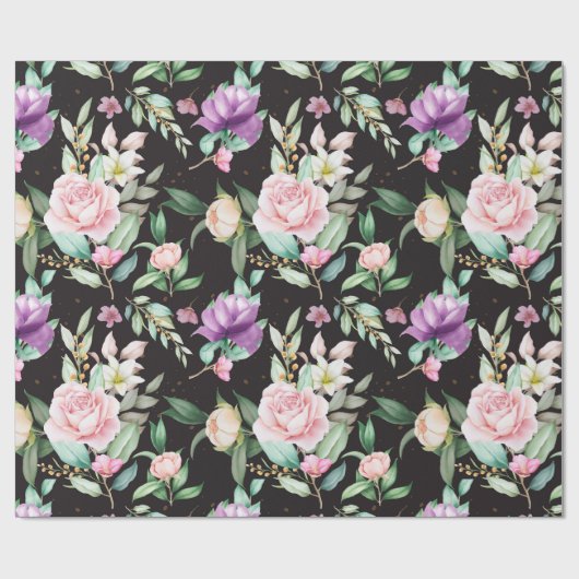 Blumenmuster Geschenkpapier (Flach)