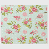 Blumenmuster Geschenkpapier (Flach)