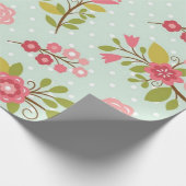 Blumenmuster Geschenkpapier (Ecke)