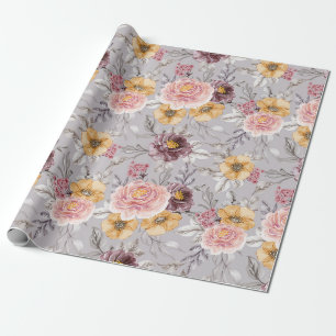 Blumenmuster Geschenkpapier