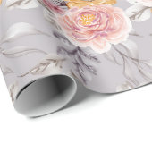 Blumenmuster Geschenkpapier (Rolleneckpunkt)