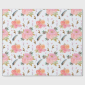 Blumenmuster Geschenkpapier (Flach)