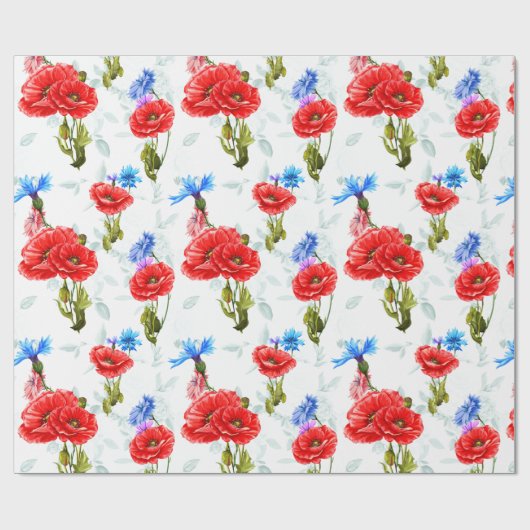 Blumenmuster Geschenkpapier (Flach)