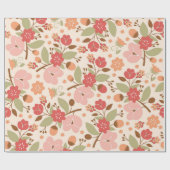 Blumenmuster Geschenkpapier (Flach)