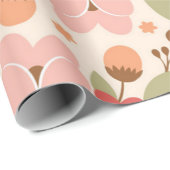 Blumenmuster Geschenkpapier (Rolleneckpunkt)