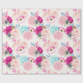 Blumenmuster Geschenkpapier (Flach)