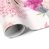 Blumenmuster Geschenkpapier (Rolleneckpunkt)