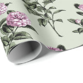 Blumenmuster Geschenkpapier (Rolleneckpunkt)