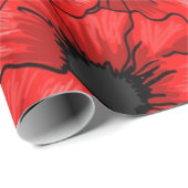 Blumenmuster Geschenkpapier (Rolleneckpunkt)