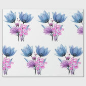 Blumenmuster Geschenkpapier (Flach)