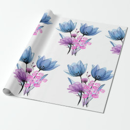 Blumenmuster Geschenkpapier