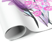 Blumenmuster Geschenkpapier (Rolleneckpunkt)