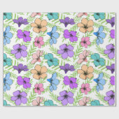 Blumenmuster Geschenkpapier (Flach)