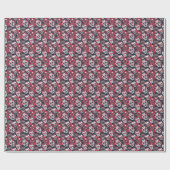 Blumenmuster Geschenkpapier (Flach)