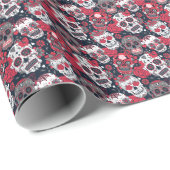 Blumenmuster Geschenkpapier (Rolleneckpunkt)