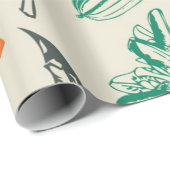 Blumenmuster Geschenkpapier (Rolleneckpunkt)