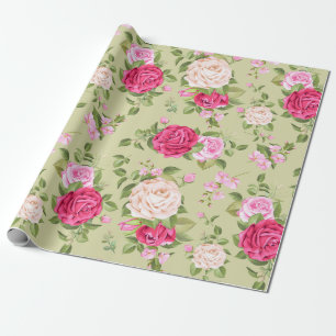 Blumenmuster Geschenkpapier