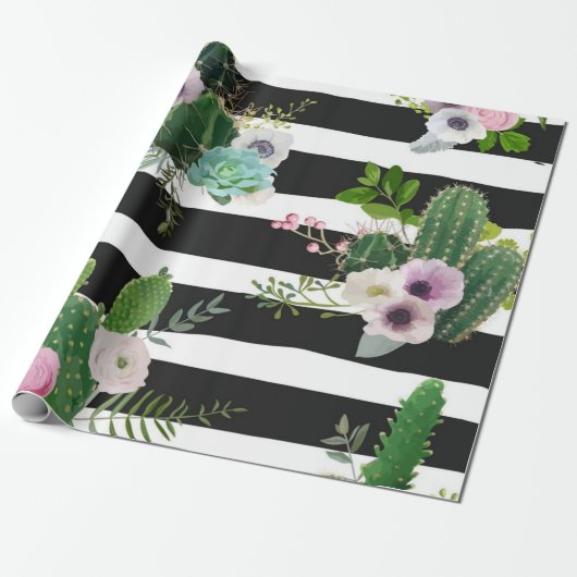 Blumenmuster Geschenkpapier (Ungerollt)