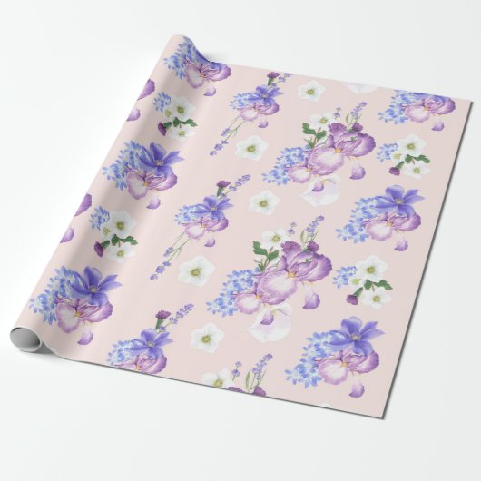 Blumenmuster Geschenkpapier (Ungerollt)