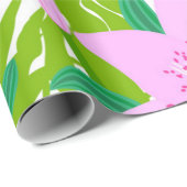 Blumenmuster Geschenkpapier (Rolleneckpunkt)
