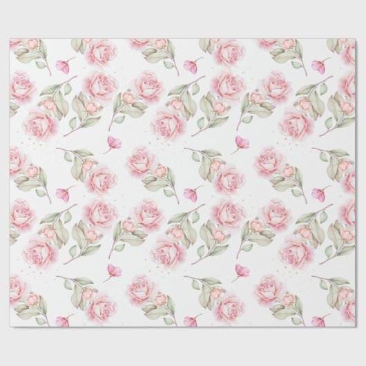 Blumenmuster Geschenkpapier (Flach)