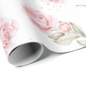 Blumenmuster Geschenkpapier (Rolleneckpunkt)