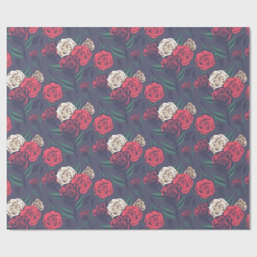 Blumenmuster Geschenkpapier (Flach)
