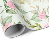 Blumenmuster Geschenkpapier (Rolleneckpunkt)