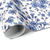 Blumenmuster Geschenkpapier (Rolleneckpunkt)