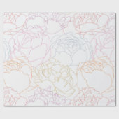 Blumenmuster Geschenkpapier (Flach)
