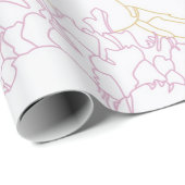 Blumenmuster Geschenkpapier (Rolleneckpunkt)